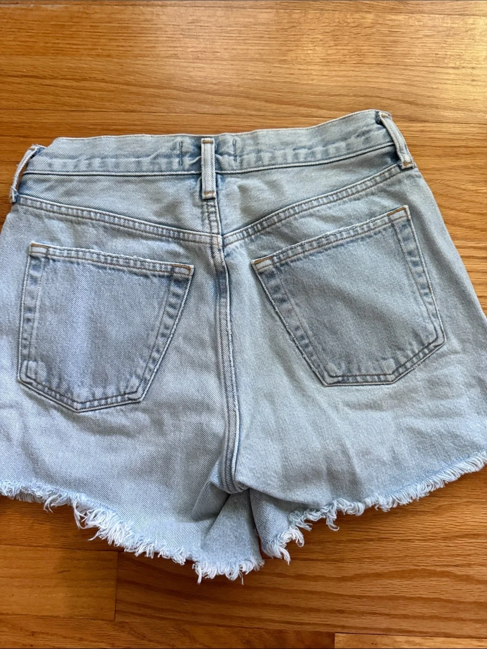 AGOLDE Parker  Long distressed Denim Shorts  24